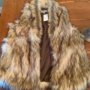 Faux fur vest
